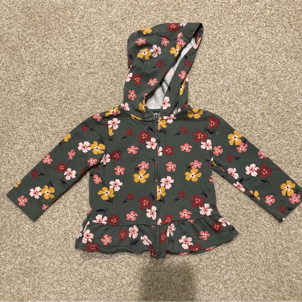 Girls Floral Hoodie